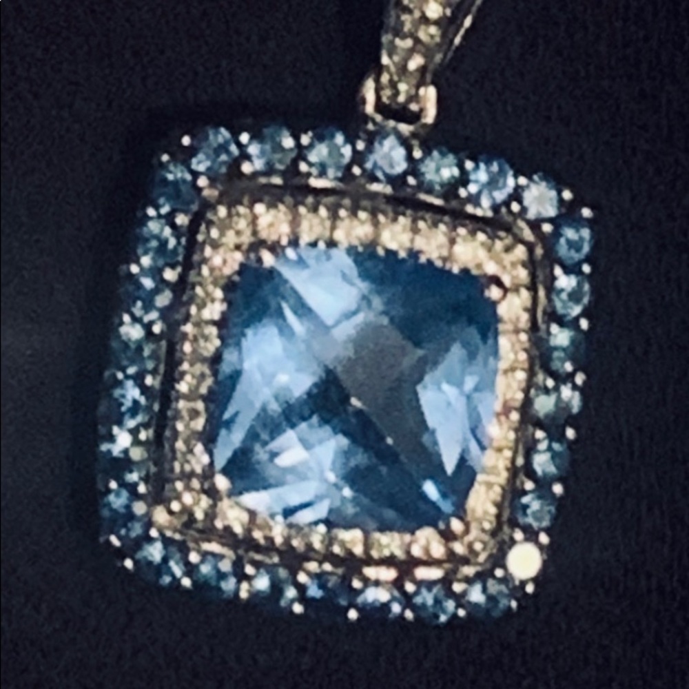 Le Vian diamond, blue topaz, sapphire neck - Picture 4 of 9
